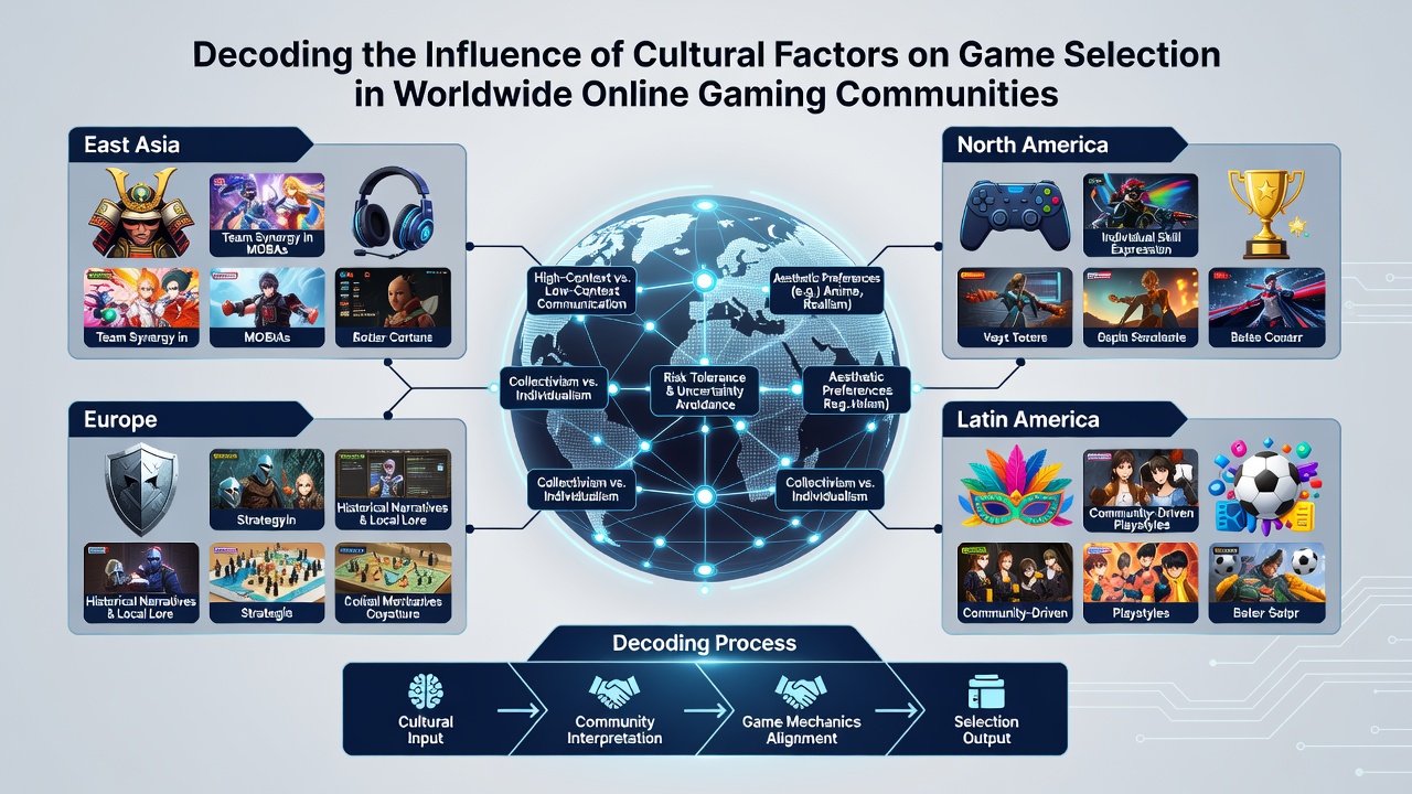 Analyse kultureller Spielpräferenzen in weltweiten Communities mit Diagrammen und Spielerstatistiken