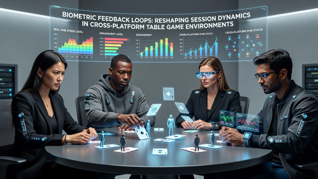 Biometrische Sensoren in Tischspiel-Umgebungen erfassen Herzfrequenz und Stresslevel während einer Sitzung